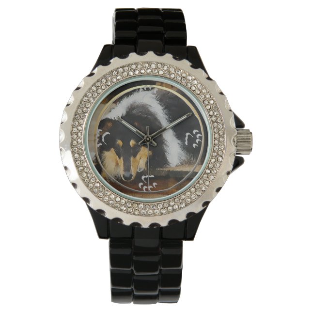 Tri Colour Rough Collie Gifts Watch (Front)