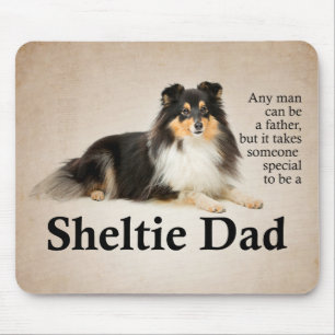 Tri-Colour Sheltie Dad Mousepad
