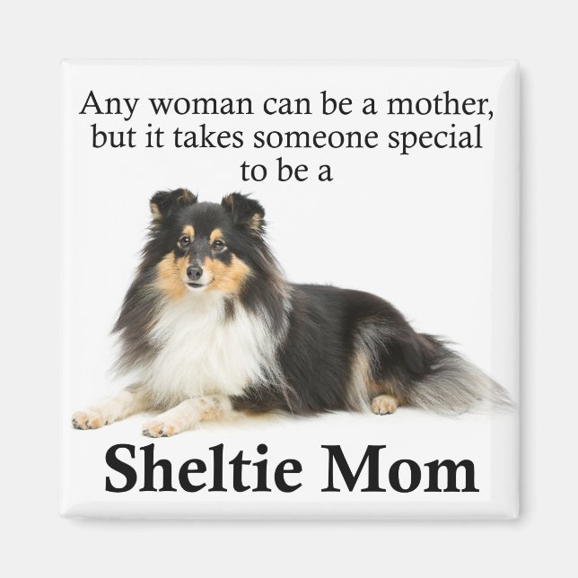 Tri-Colour Sheltie Mum Magnet (Front)