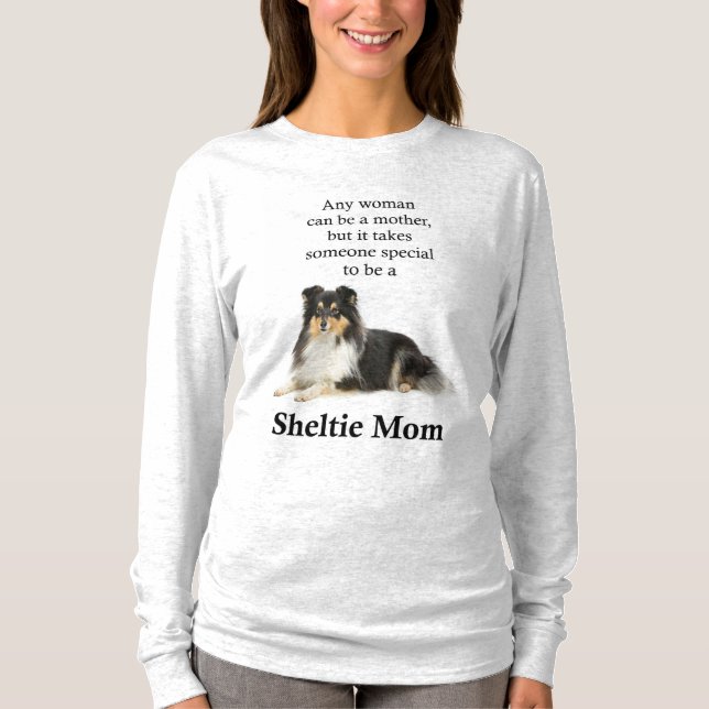 Tri-Colour Sheltie Mum T-Shirt (Front)