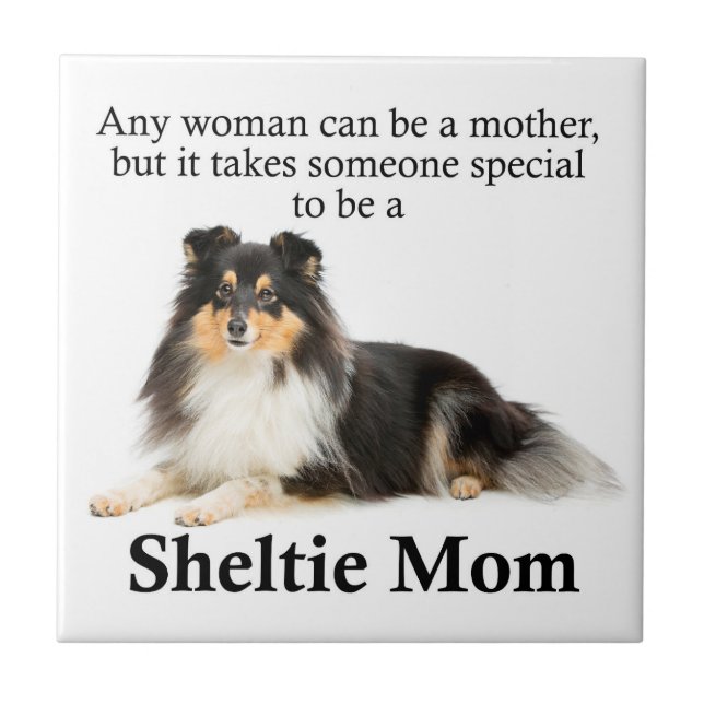 Tri-Colour Sheltie Mum Tile (Front)