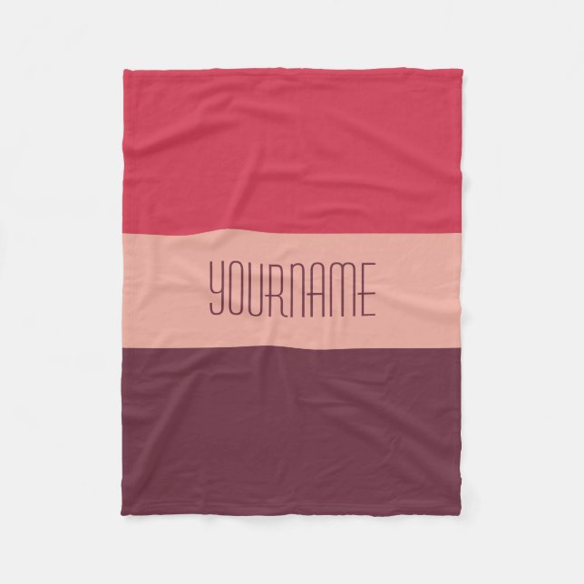 Tri-Colour Stripes custom fleece blanket (Front)