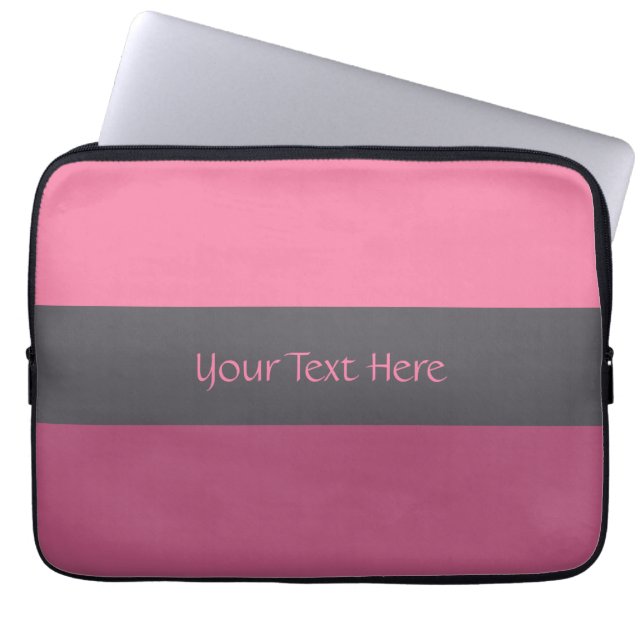 Tri-colour stripes custom laptop sleeves (Front)