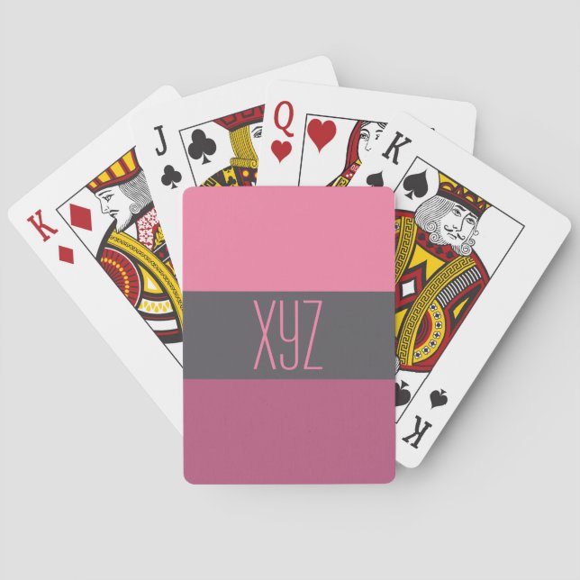 Tri-colour stripes custom playing cards (Back)