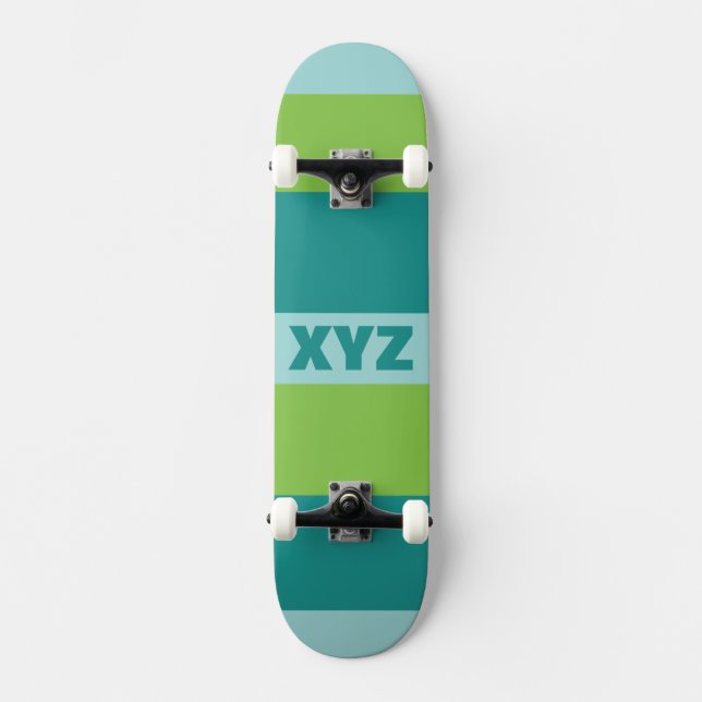 Tri-colour stripes custom skateboards (Front)