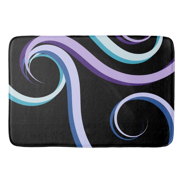 Tri-Colour Swirl Bath Mat (Front)