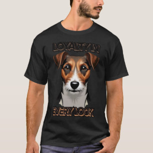 Tri-Colour Terrier Detailed Portrait Art T-Shirt