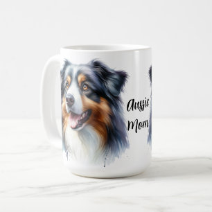 Tri-Coloured Australian Shepherd Dog Coffee Mug