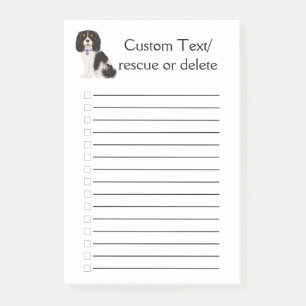 Tri Coloured Cavalier King Charles Spaniel Post-it Notes