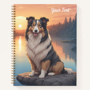 Tri Coloured Collie by Lake Notebook