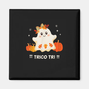 Tri Cute Halloween Spooky Mexican Ghost Spanglish  Magnet