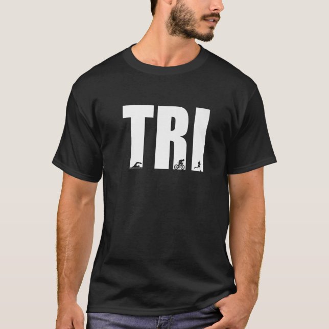 Tri Graphic Run Bike Swim Triathlon Triathlete Spo T-Shirt (Front)