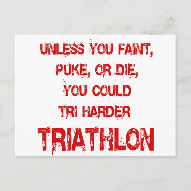 Tri Harder Postcard (Front)