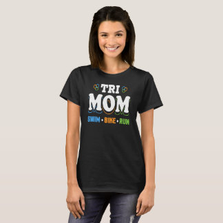 Tri Mum Swim Bike Run - Triathlon T-Shirt