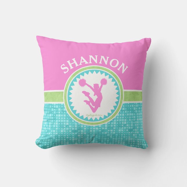 Tri-Pastel Colour Cheerleading With Aqua Tile Cushion (Front)