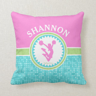 Tri-Pastel Colour Cheerleading With Aqua Tile Cushion
