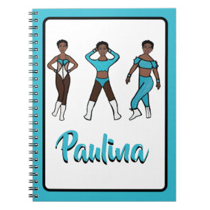 Tri Pose Dancer Aqua #1 Notebook