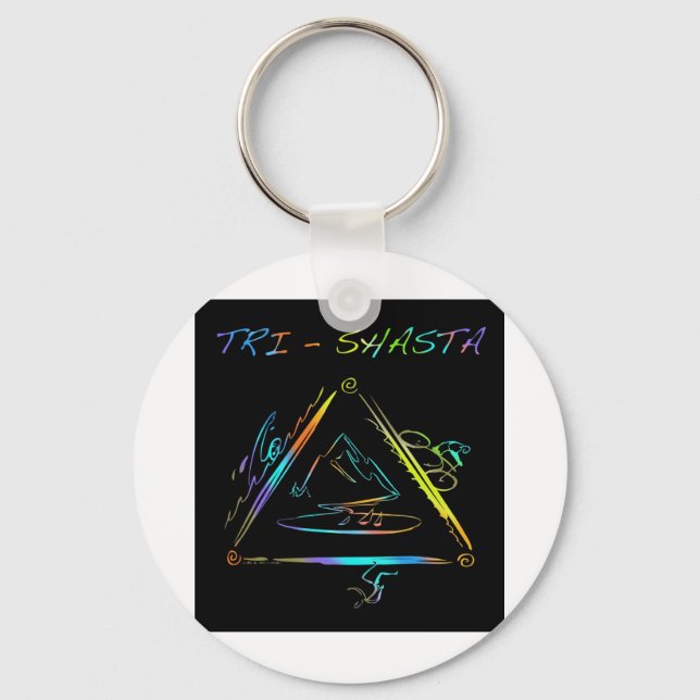 Tri Shasta Triathalon Logo Key Ring (Front)
