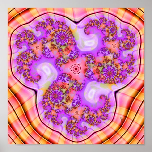 Tri-Spiral Push (12" x 12") Art Print Poster (Front)