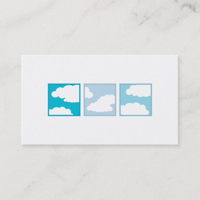 Tri-Squares - Clouds Business Card (Front)