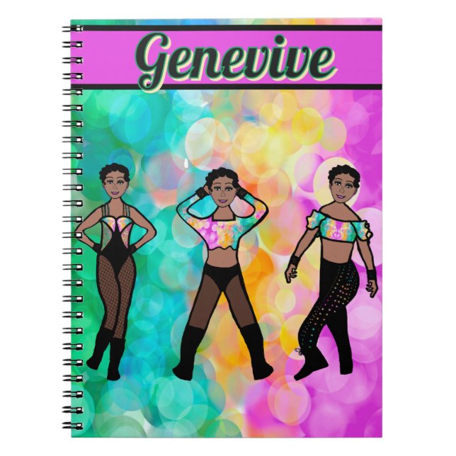 Tri-Styled Dancer Pastel & Black #1 Notebook (Front)