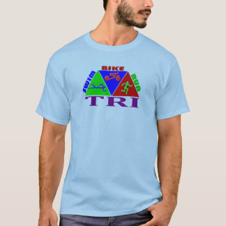 TRI Triathlon Swim Bike Run PYRAMID Design T-Shirt
