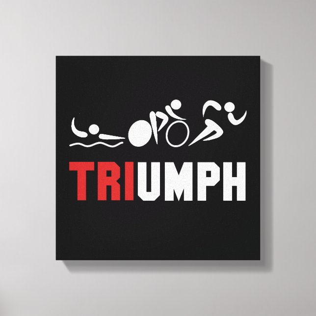 Tri Triumph Canvas Print (Front)