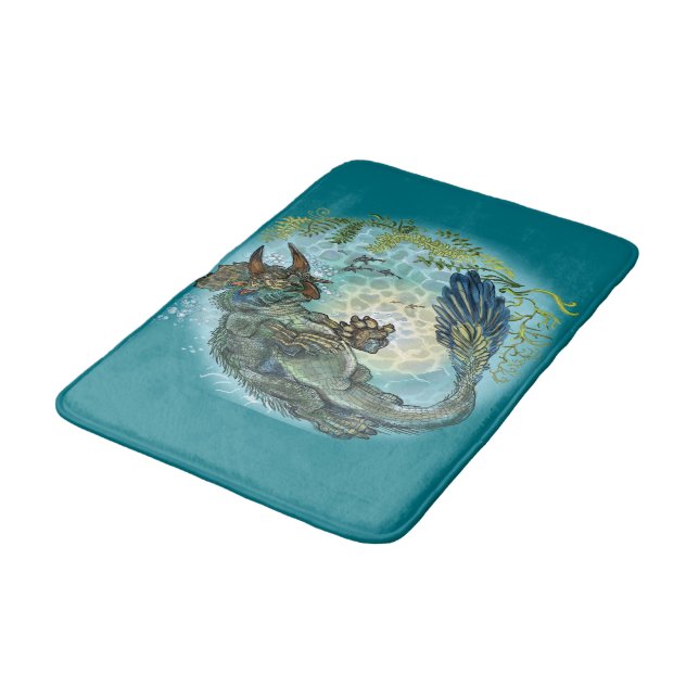 Tri-turtletops Dinosaur Bath Mat (Angled)
