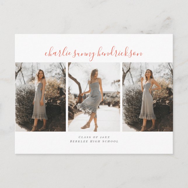 Triad Graduation Announcement Postcard (Front)