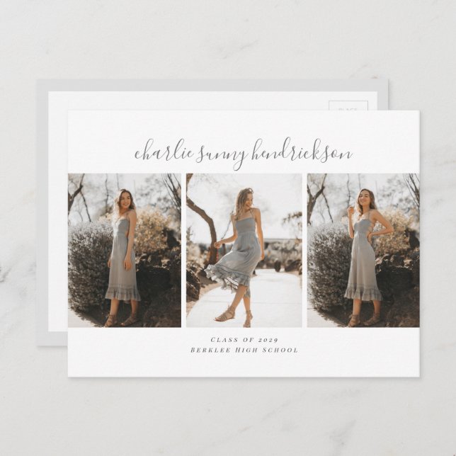 Triad Graduation Announcement Postcard (Front/Back)