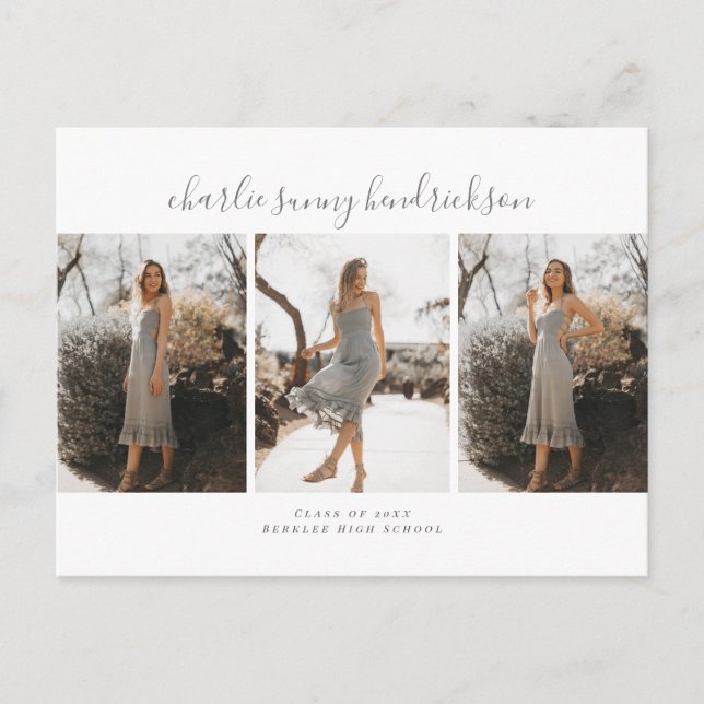 Triad Graduation Announcement Postcard (Front)