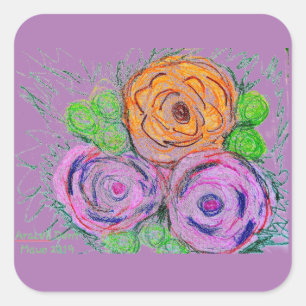 Triadic Square Sticker