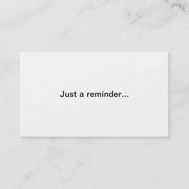 Trial appointment reminder card (Front)