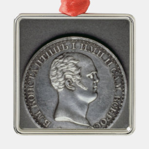 Trial for a Rouble of Constantine Pavlovich Metal Tree Decoration