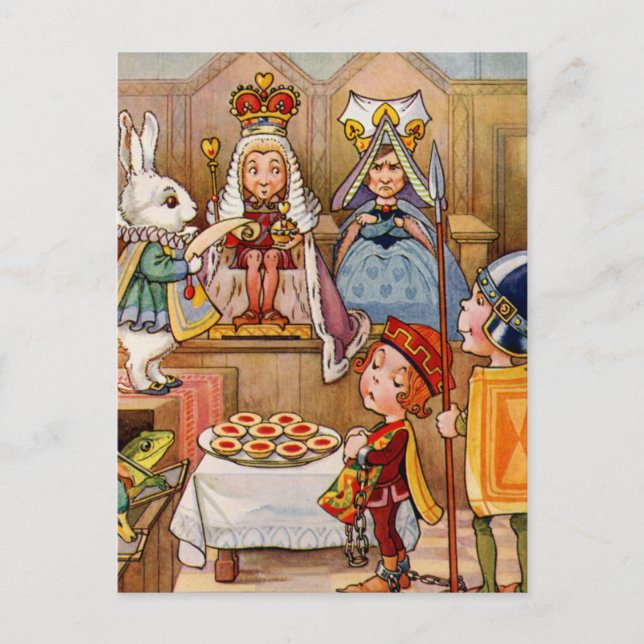 TRIAL OF THE KNAVE OF HEARTS POSTCARD (Front)