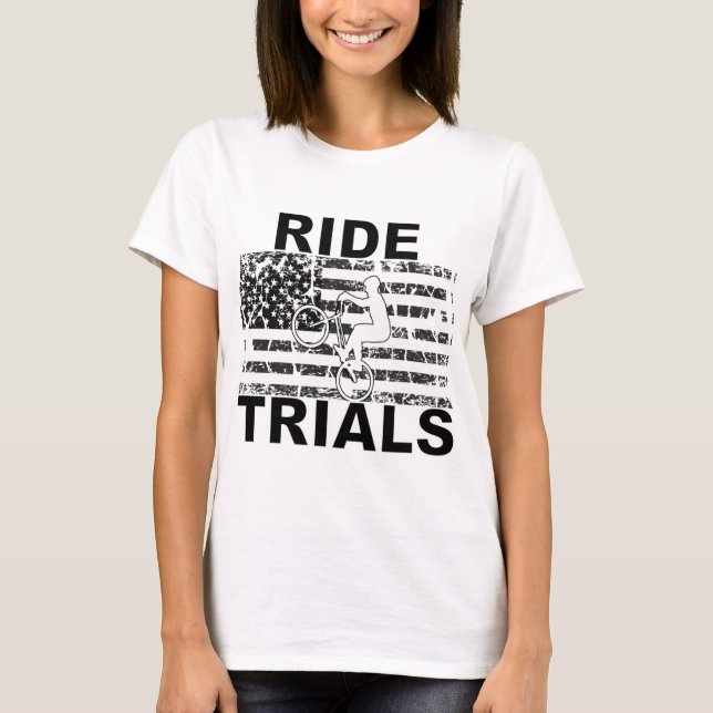 TRIALS BIKE RIDE TRIAL BICYCLE T-Shirt (Front)