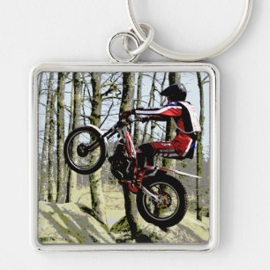 Trials rider keychain