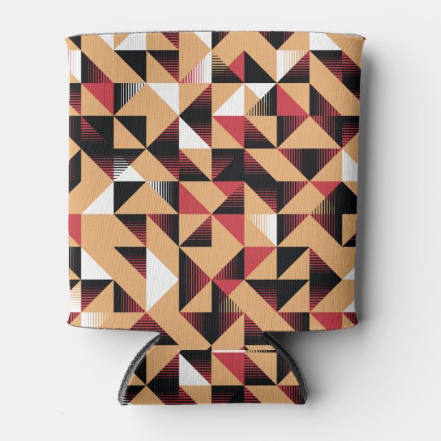 Triangle Abstract, Retro Elegant Beauty. Can Cooler (Front)