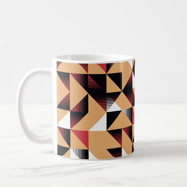 Triangle Abstract, Retro Elegant Beauty. Coffee Mug (Left)