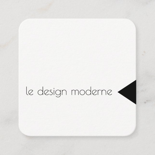 Triangle Accent Square Business Card (Front)