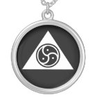 Triangle BDSM Symbol Sterling Silver Necklace