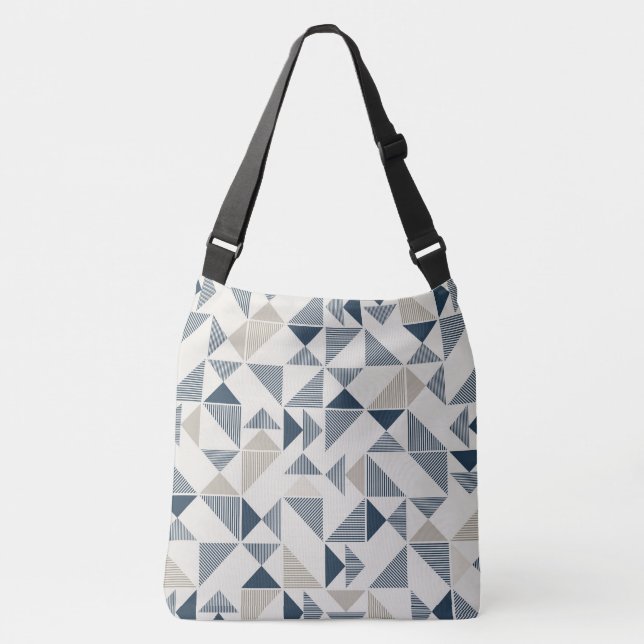 Triangle Blue Tote Bag (Front)