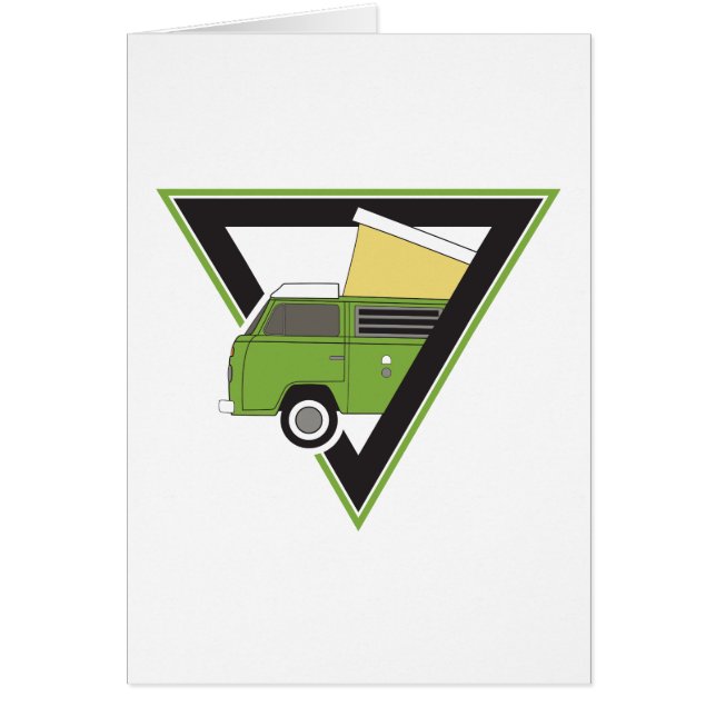 triangle classic green camper van (Front)