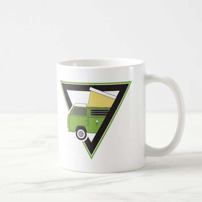 triangle classic green camper van coffee mug (Right)