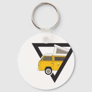 triangle classic yellow bus key ring
