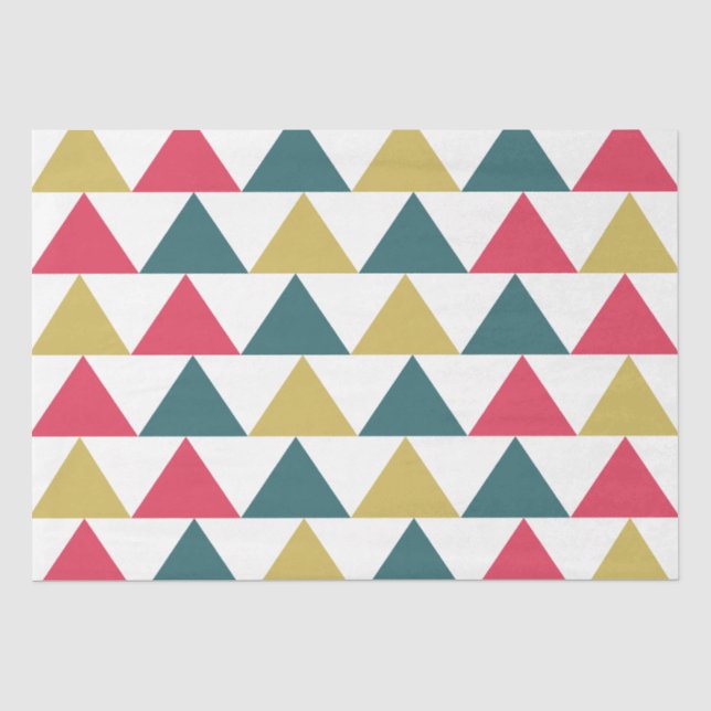 Triangle Colourful Geometric Triangle Pattern Tissue Paper (Front)