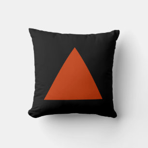 Triangle Colours - Brick Red and Black Cushion