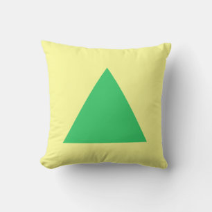 Triangle Colours - Lt Green and Lt Yellow Cushion