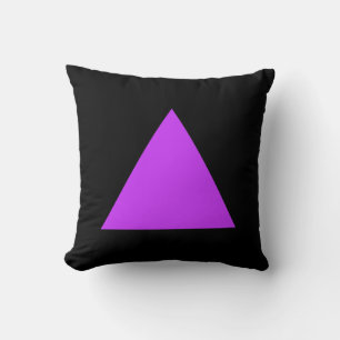Triangle Colours - Neon Purple with Black Cushion