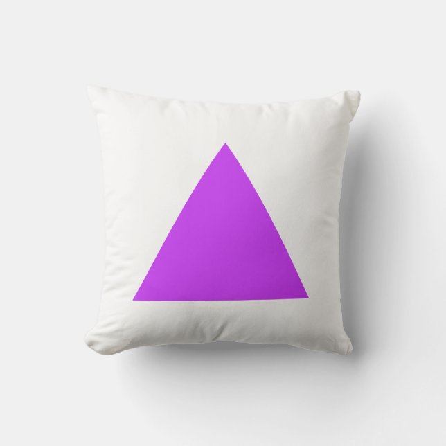 Triangle Colours - Neon Purple with White Cushion (Front)